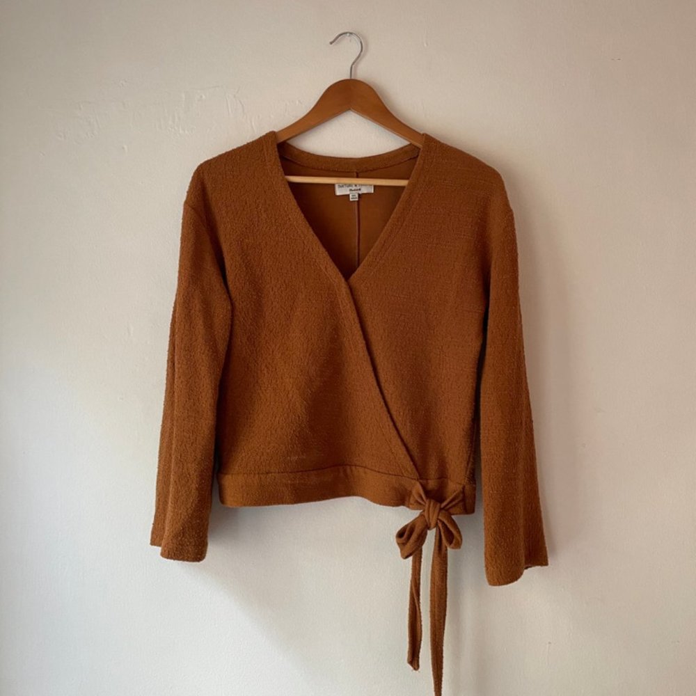 Madewell Texture & Thread Wrap Cedar Top - Picture 2 of 5
